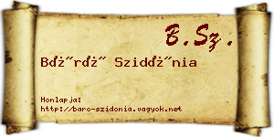 Báró Szidónia névjegykártya