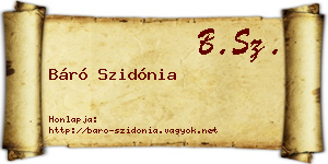 Báró Szidónia névjegykártya