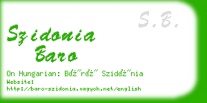 szidonia baro business card